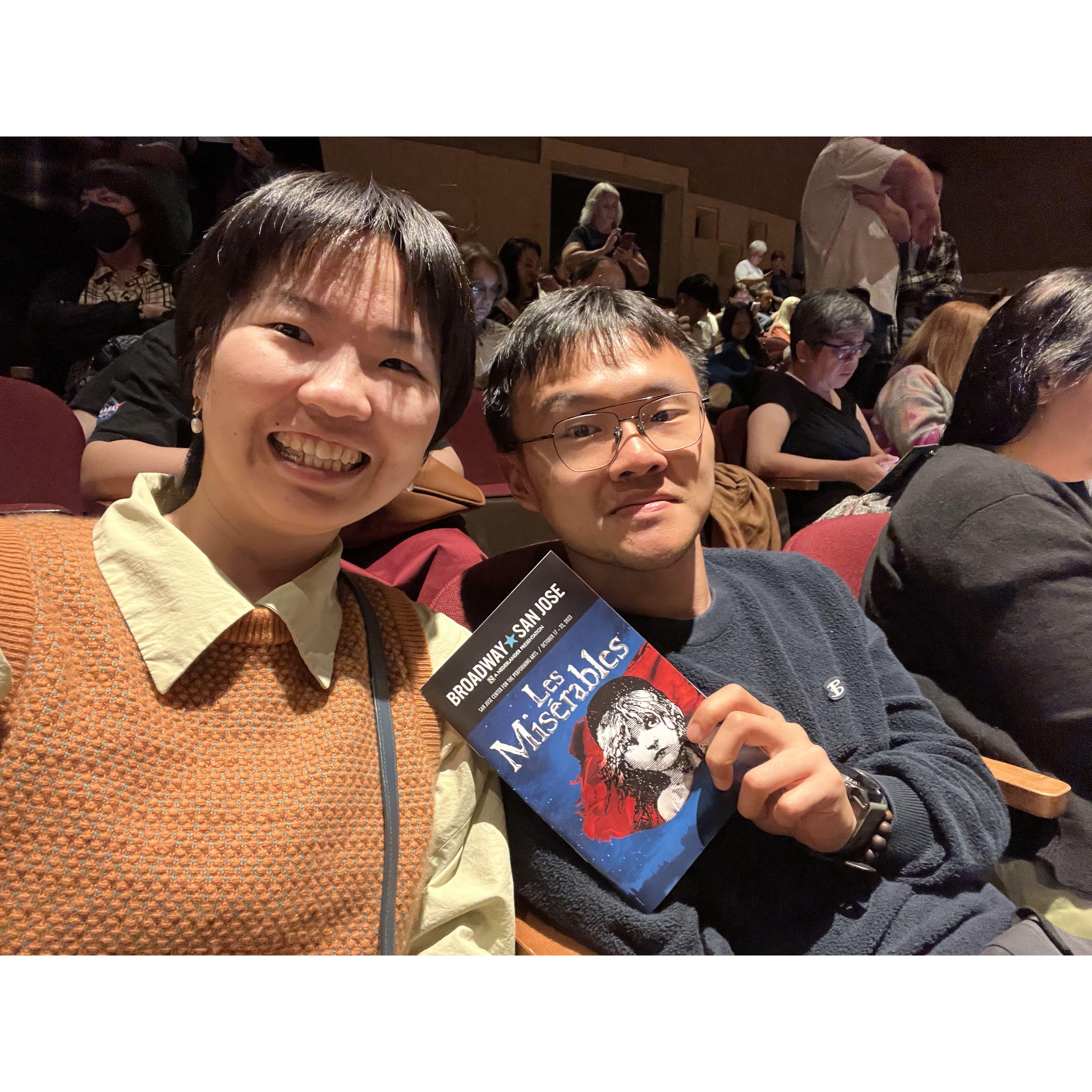 We go to musicals ... Les Mis