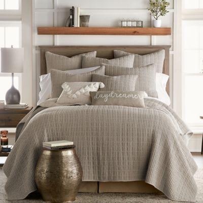 Levtex Home Mills Waffle 3-Piece Full/Queen Quilt Set in Taupe