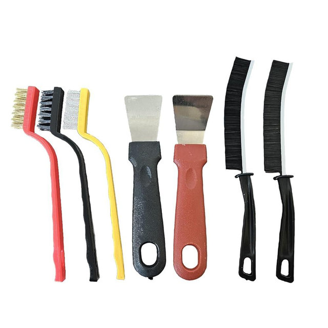 CLJAQZW 7 Pcs Multi-Purpose Crevice Cleaning Brush Tool for Stubborn Kitchen Grease Stains, Bathroom Crevices, Window Gutters, Tiles and Faucets