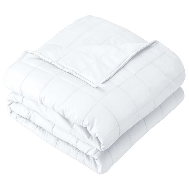 22 lb 60" x 80" Weighted Blanket Cotton White by Bare Home