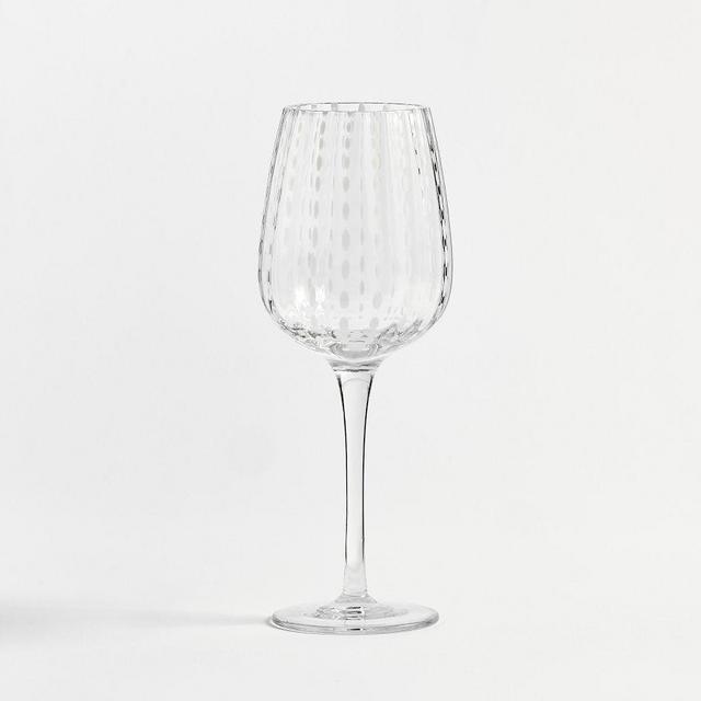 Dash Wine Glass, Set of 4 - Clear/White