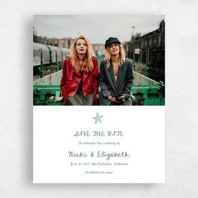 Green Wedding Save the Date - Tenger Photo