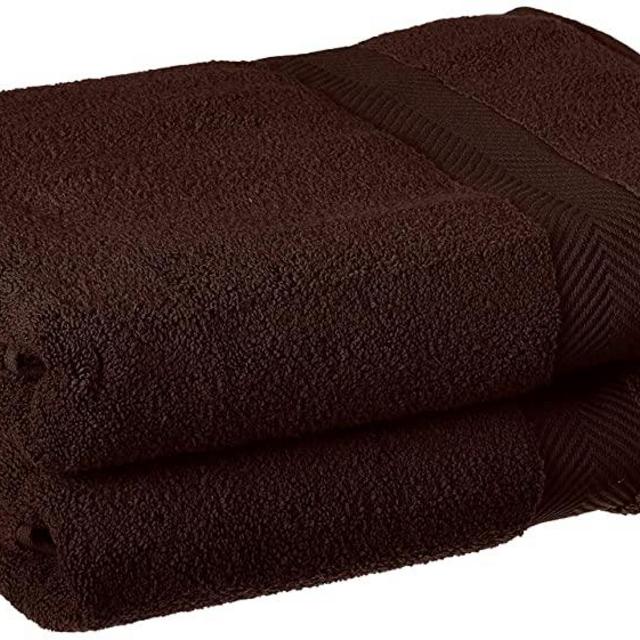 Superior Zero Twist 100% Cotton Bathroom, Super Soft, Fluffy, and Absorbent, Premium Quality Bath Towel, Set of 2, Set, Espresso