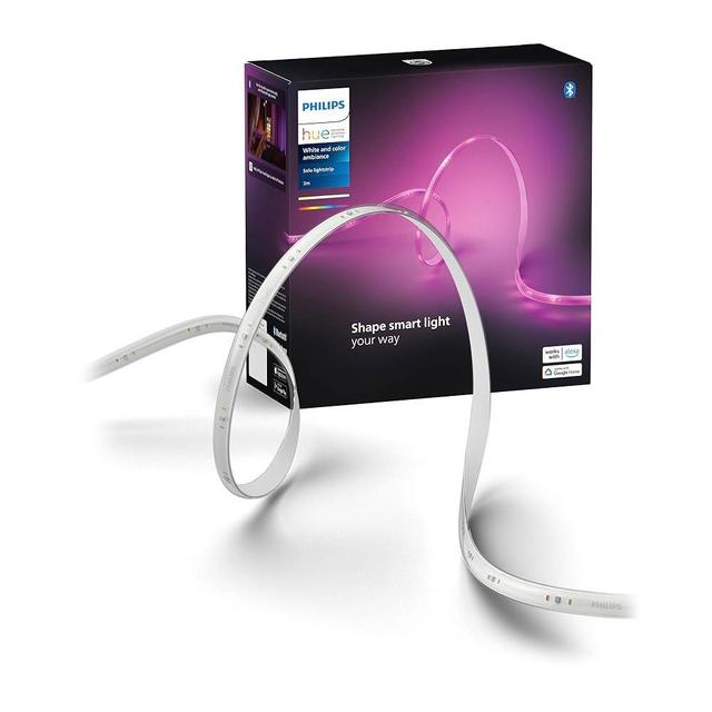 Philips Hue Indoor 10 Ft Smart LED Solo lightstrip Base Kit - 1 Pack - Control with Hue App - Works with Alexa, Google Assistant and Apple HomeKit, White