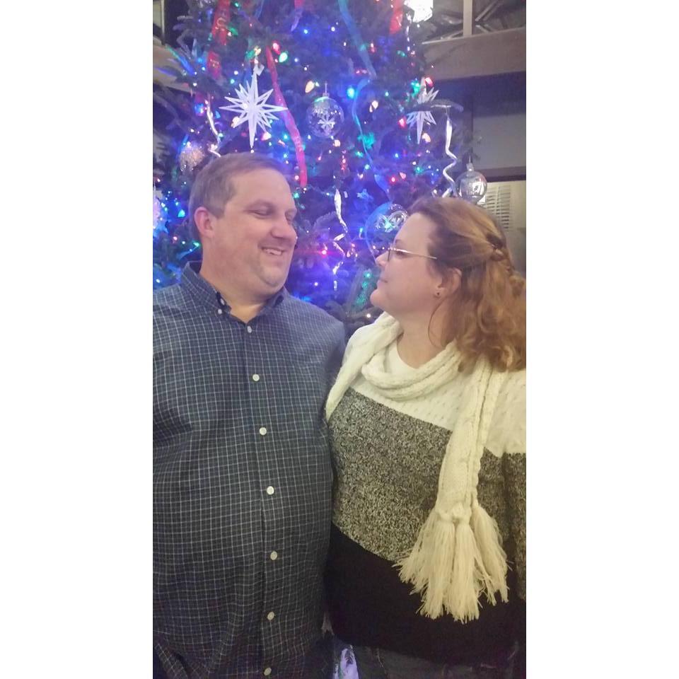 We didn't always go to work functions for Christmas. This was in Fayetteville at the lighted Cape Fear Botanical Gardens display.