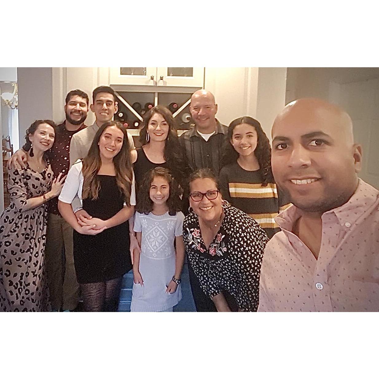 Let's become one family! Ricky's brother, Jusen, is taking the picture. And the queen in the center is his wife, Erika. We never would have met without her!