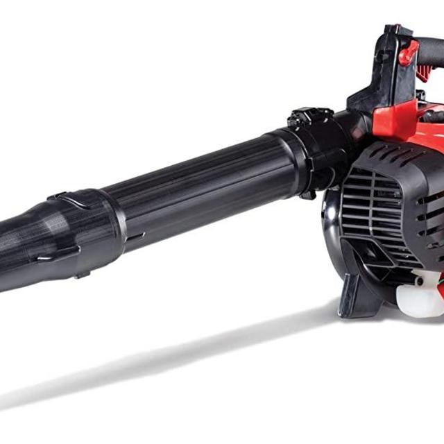 CRAFTSMAN BV245 27cc 2-Cycle Full Crank Engine Gas Powered Leaf Blower - Handheld Gasoline Blower with Vacuum Kit for Lawn Care, Liberty Red
