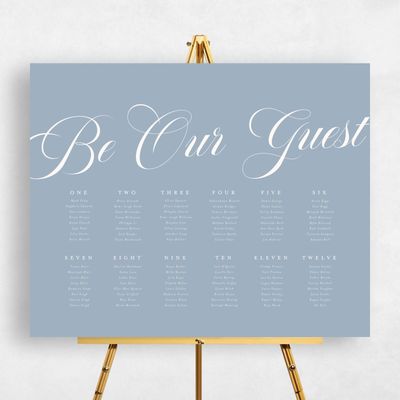 Blue Wedding Sign - Marquis Seating Chart