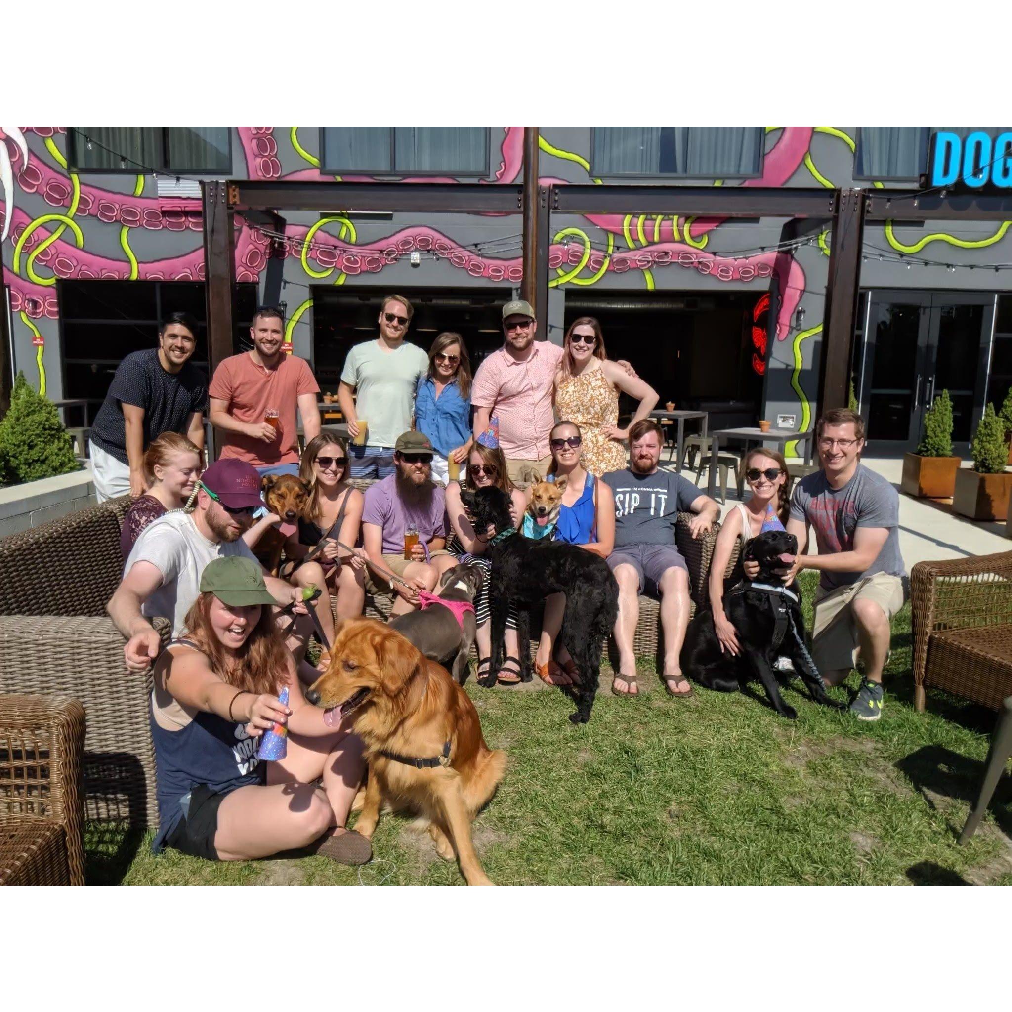 Bean's 1st Birthday with all of our human and doggie friends, June 2019