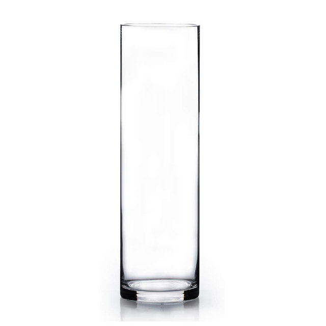 WGV Cylinder Vase, 3" W x 12" H, Clear Bud Skinny Narrow Glass Candle Holder Planter Terrarium for Wedding Party Flowers Centerpieces Home Office Decor, 1 Piece