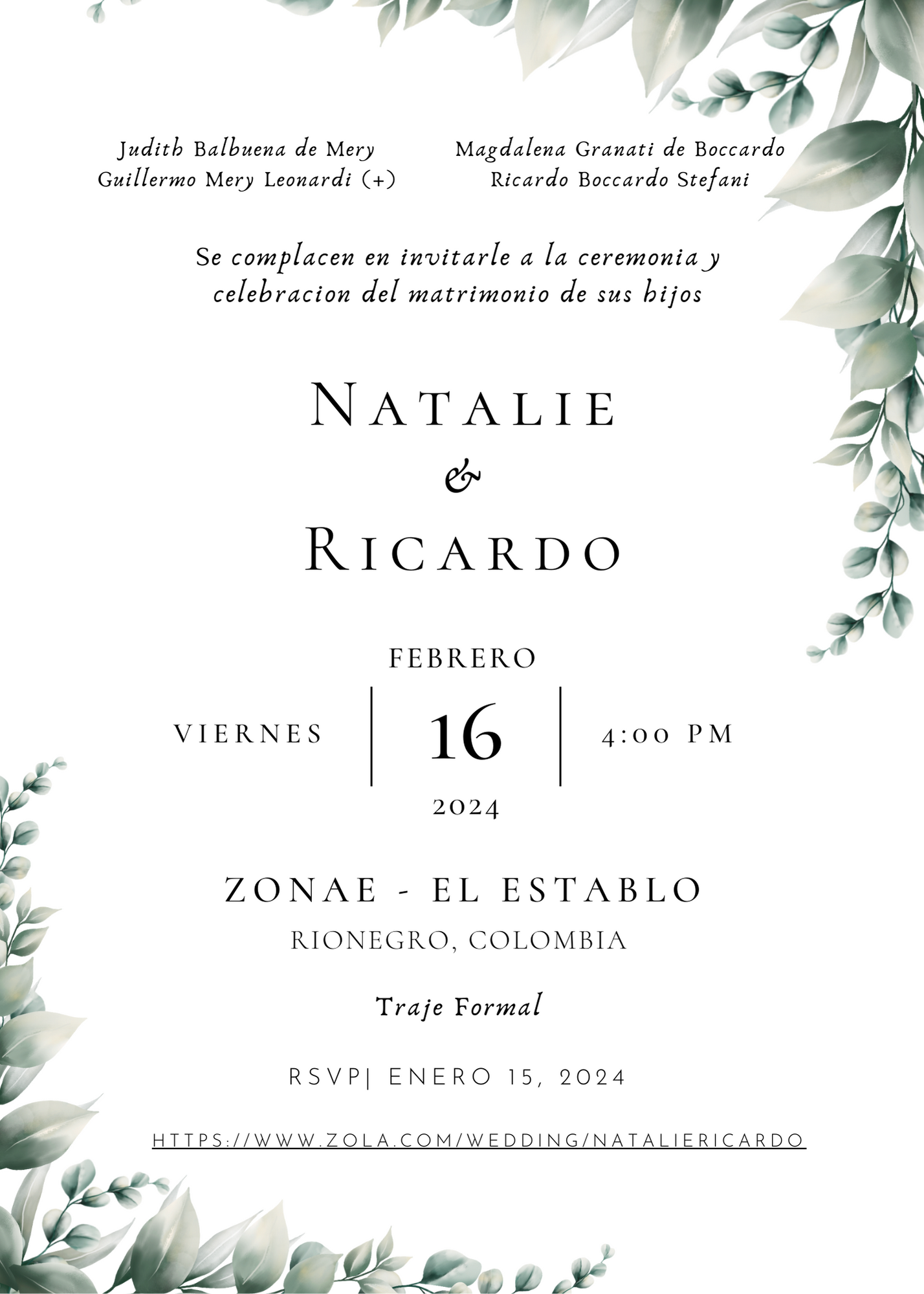 The Wedding Website of Natalie Mery and Ricardo Boccardo