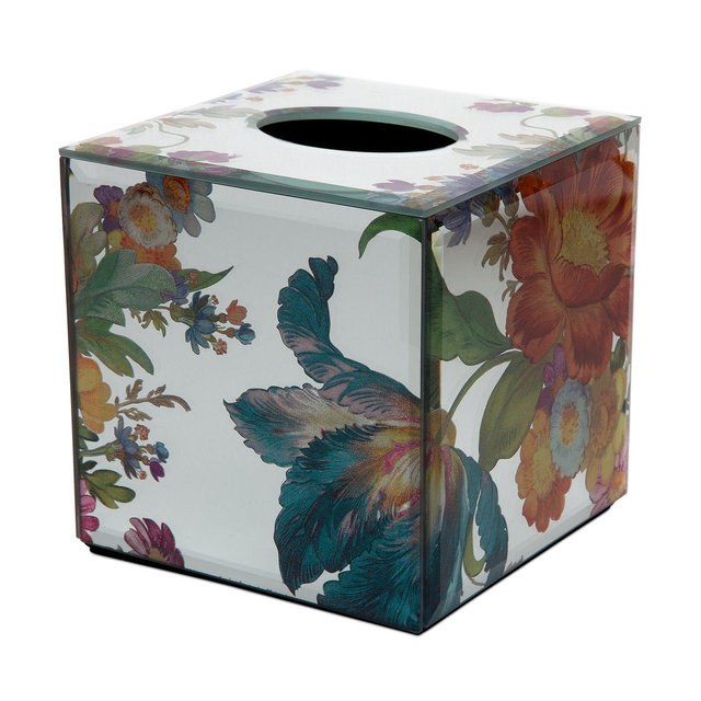 Mackenzie-Childs Flower Market Reflections Boutique Tissue Box Cover