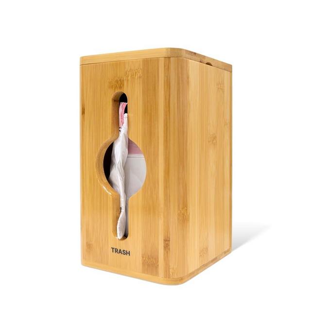 Simluxe Trash Bag Dispenser Roll Holder, Garbage Bag Holder Under Sink, Wall Mount Trash Bag Organizer for Kitchen