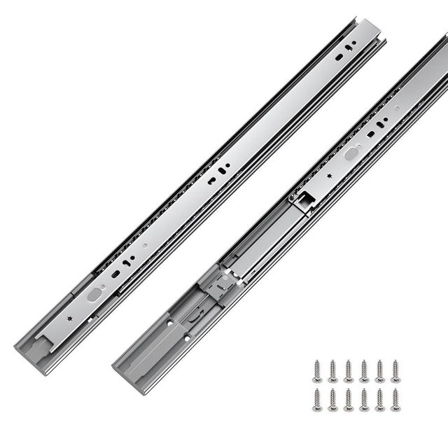 LONTAN 6 Pairs 22 Inch Soft Close Drawer Slides Side Mount Heavy Duty Cabinet Drawer Glides Ball Bearing Full Extension Kitchen Cabinet Rails 100 LB Capacity