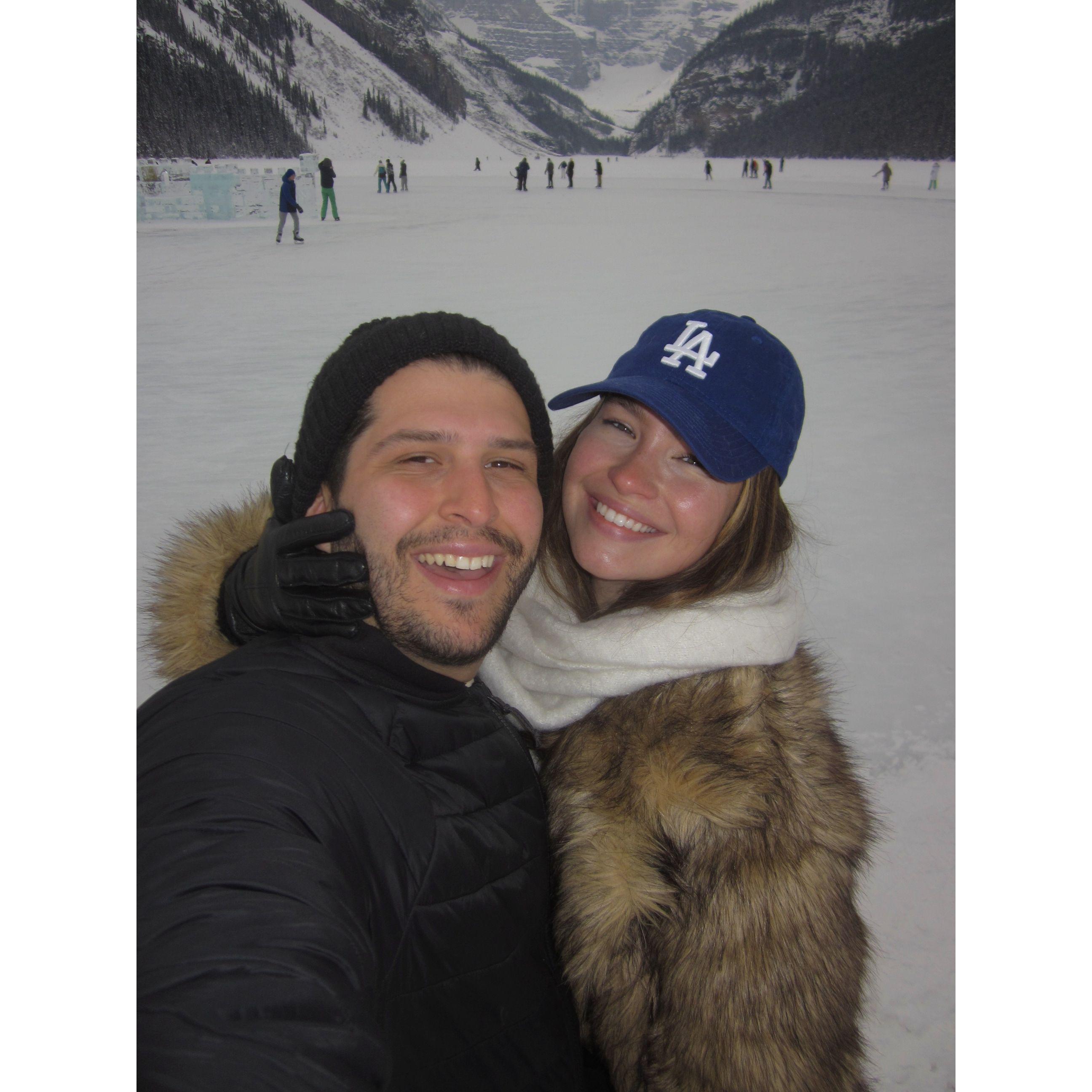 Our engagementmoon in Banff (we know its not a real thing)