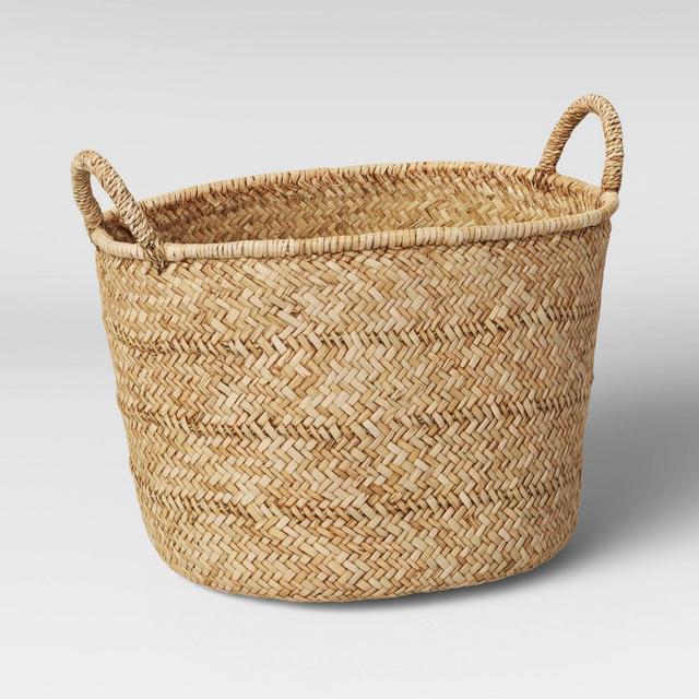 11" x 17" Braided Straw Basket Natural - Threshold™