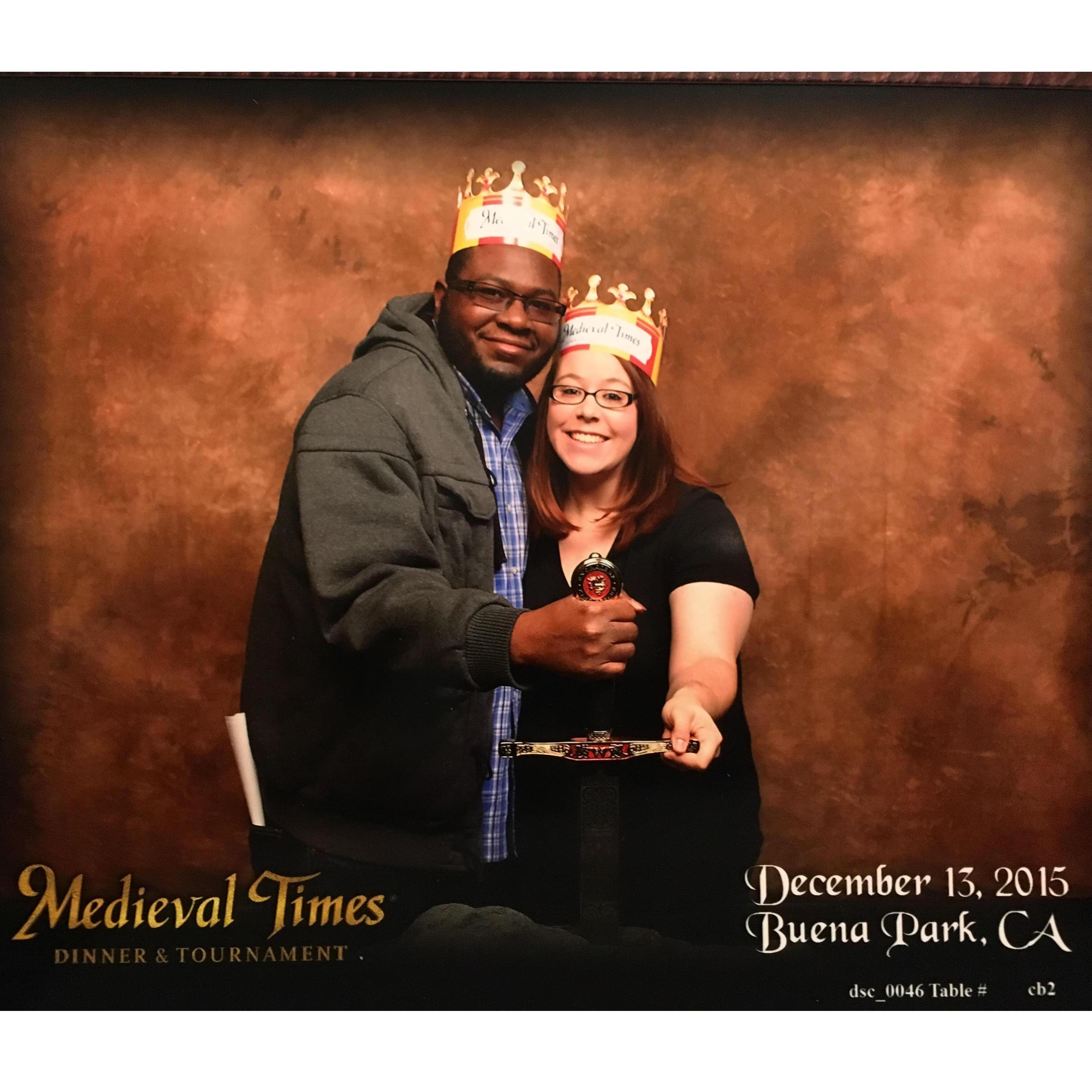 Dec. 2015 - Richard's knighting ceremony at Medieval Times for his 30th birthday!