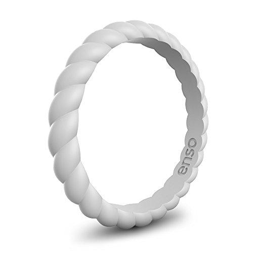 Enso Rings Braided Silicone Rings Premium Fashion Forward Stackable Silicone Ring