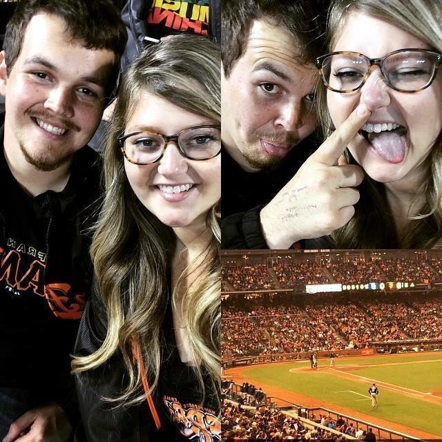 Our first Giants Game together! Max was able to get us the section sign from our seats and we keep it displayed in our home.