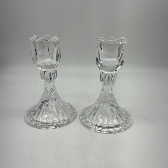 Mikasa Crystal Tulip Top Candleholders - Set of 2