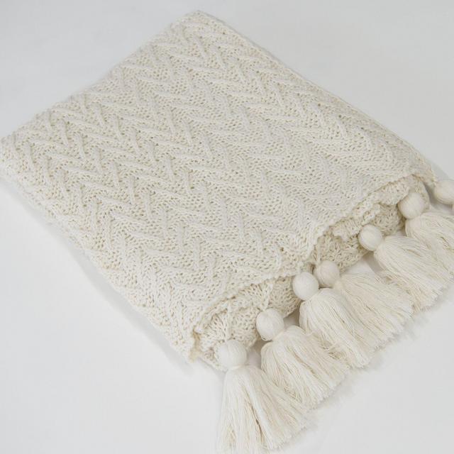 Abeyta Knitted Tassel Throw