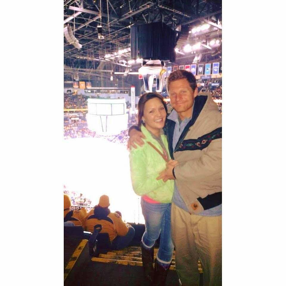 Lundy's first hockey game! Go Predators!