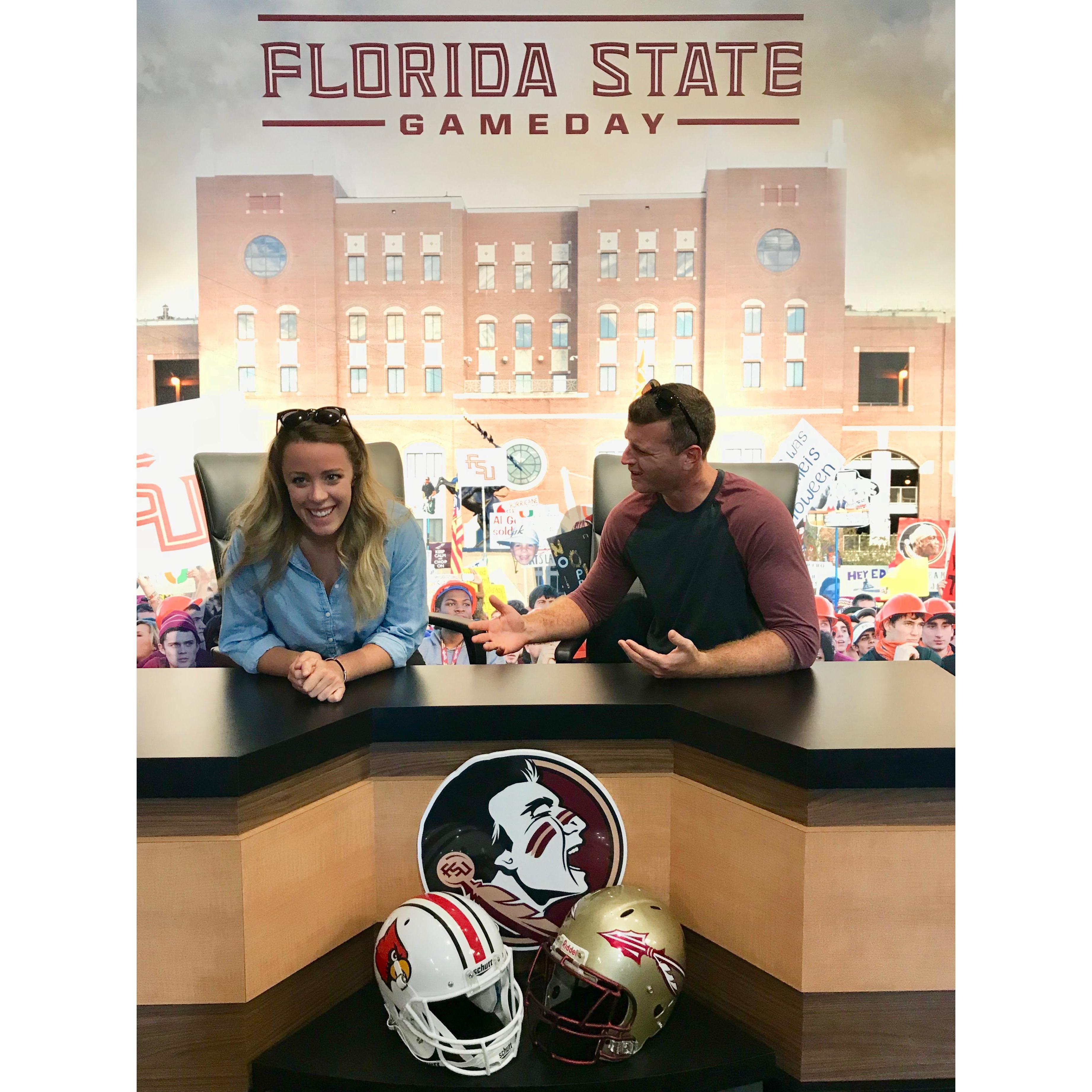 Some behind-the-scenes FSU action thanks to Jess (Maid of Honor)