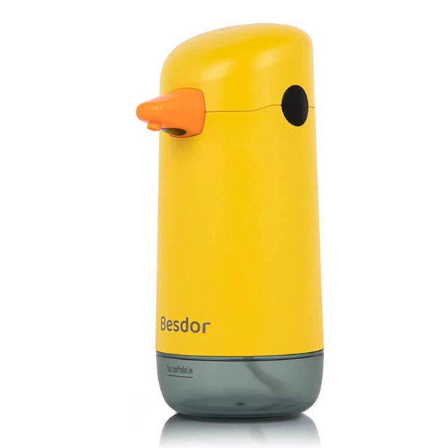 Besdor Automatic Soap Dispenser, Yellow Duck Cute Touchless Soap Dispenser, Infrared Sensor, Battery Powered, for Bathroom Kitchen