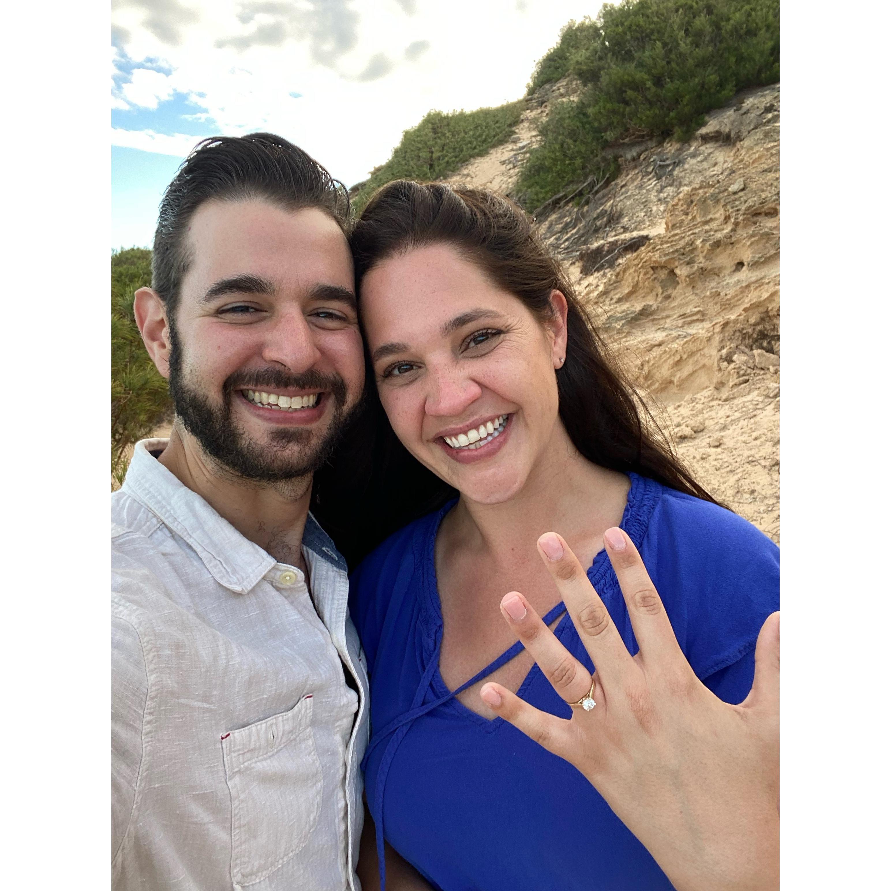 The day we got engaged! 
June 25, 2021  - Maha'ulepu Heritage Trail, Kauai, HI