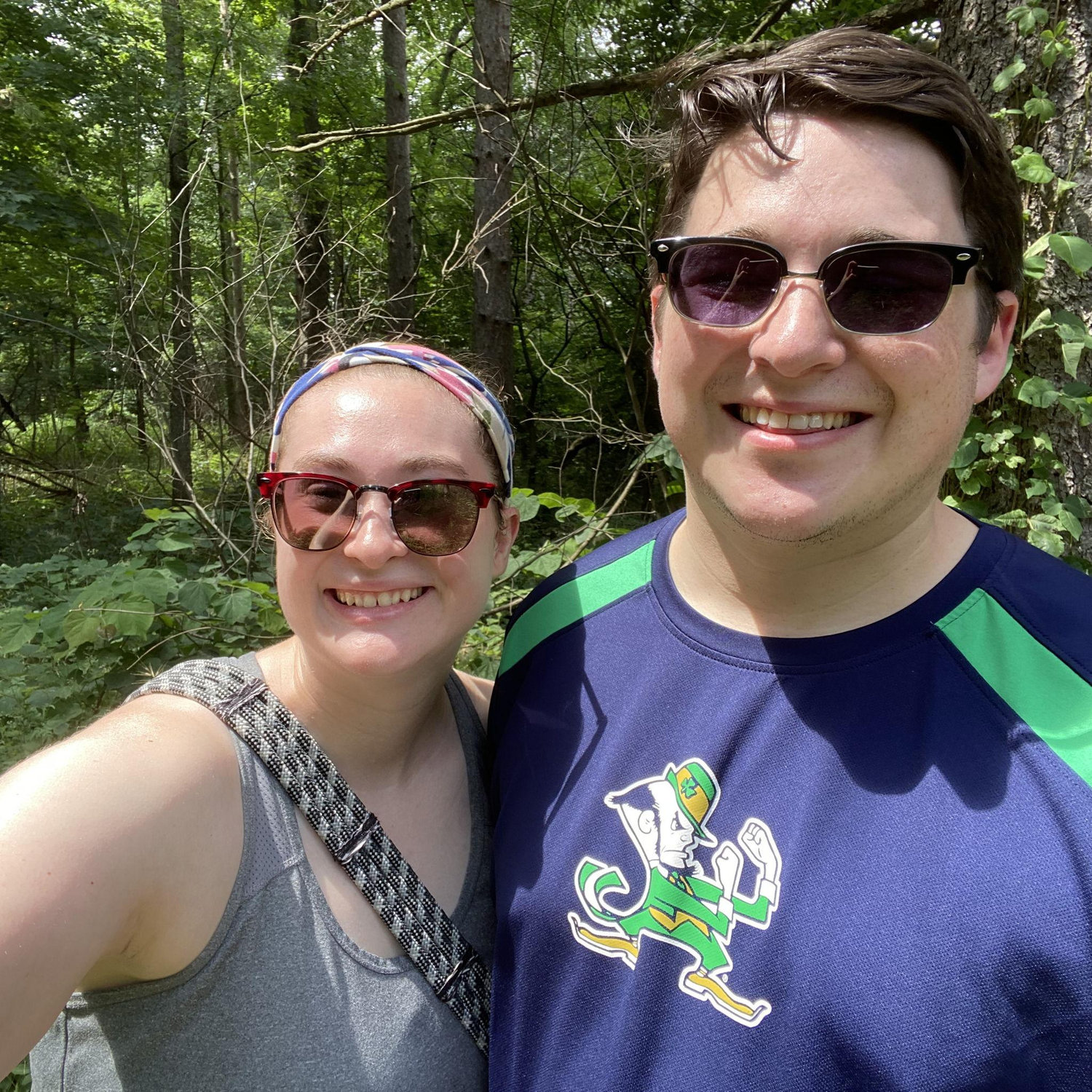 Hiking somewhere in northeast Indiana.
