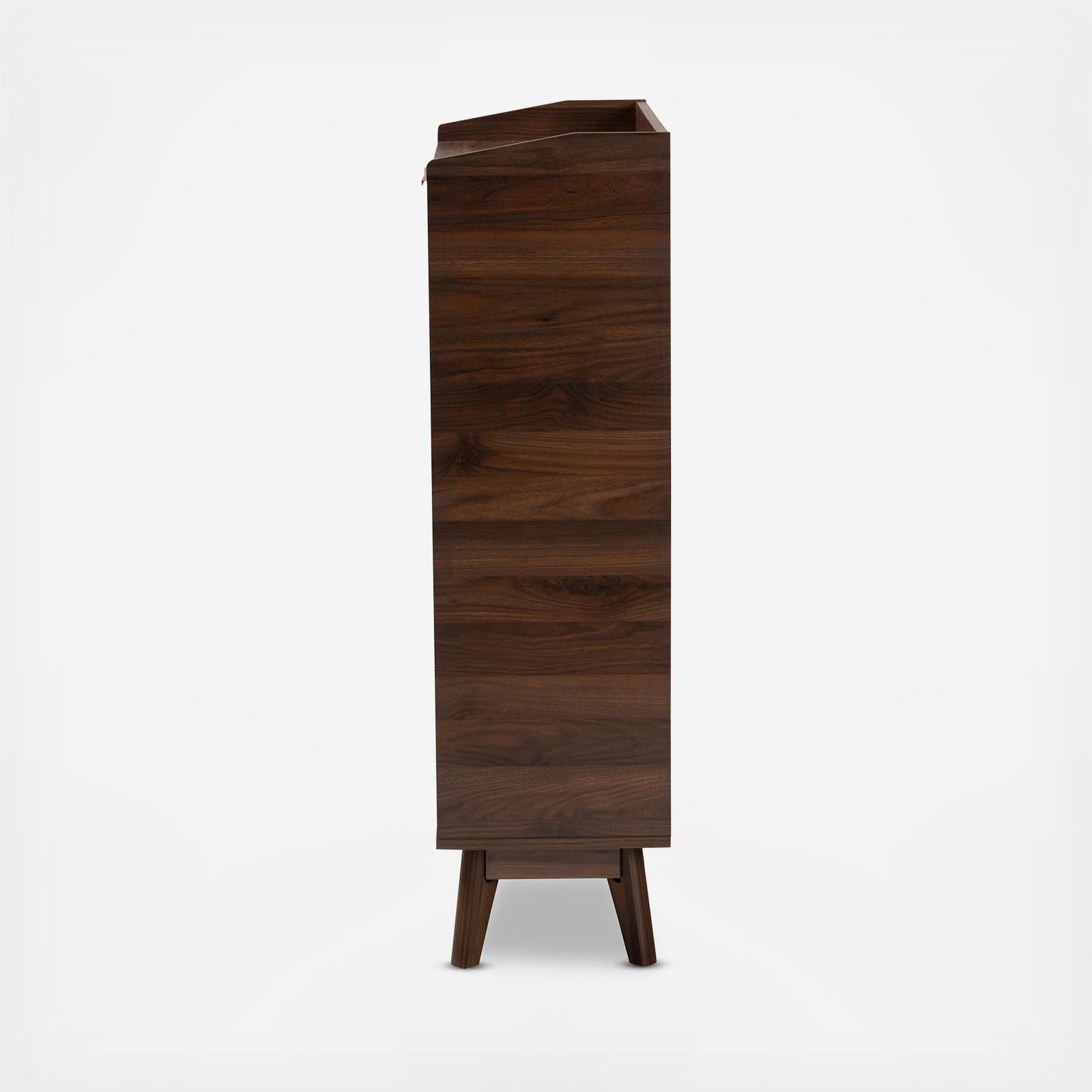 Baxton Studio, Lena Finished 5-Shelf Wood Entryway Shoe Cabinet | Zola