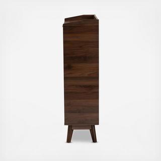 Baxton Studio, Lena Finished 5-Shelf Wood Entryway Shoe Cabinet | Zola
