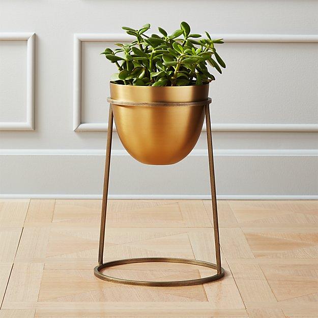 Milo Brass Planters On Stands