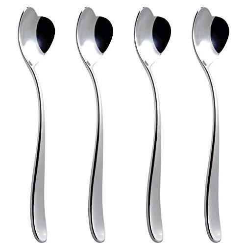 Alessi AMMI01CUS4, Set 4 Biglove Ice Cream Spoons, Set Of 4, Silver