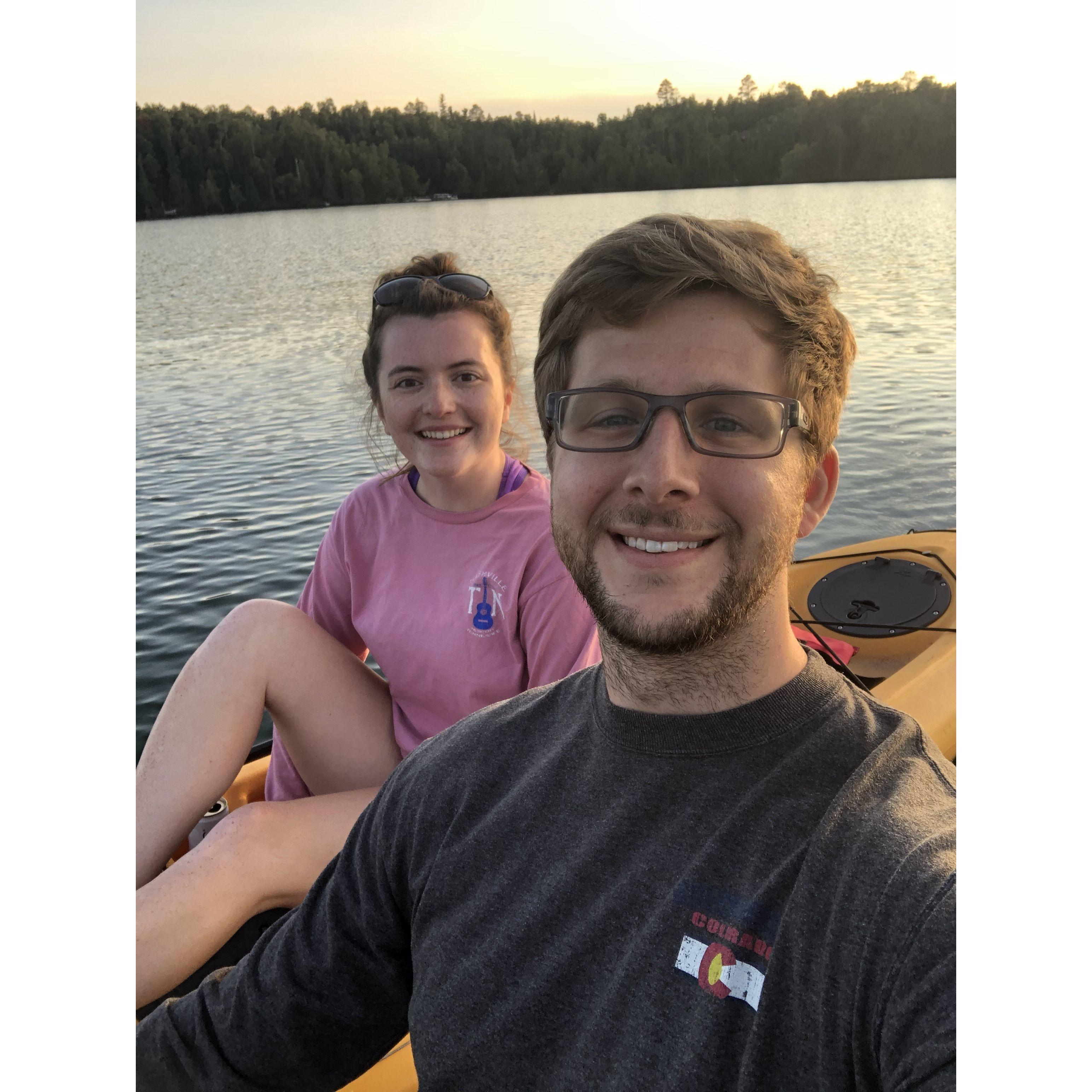 Kayaking at the cabin!