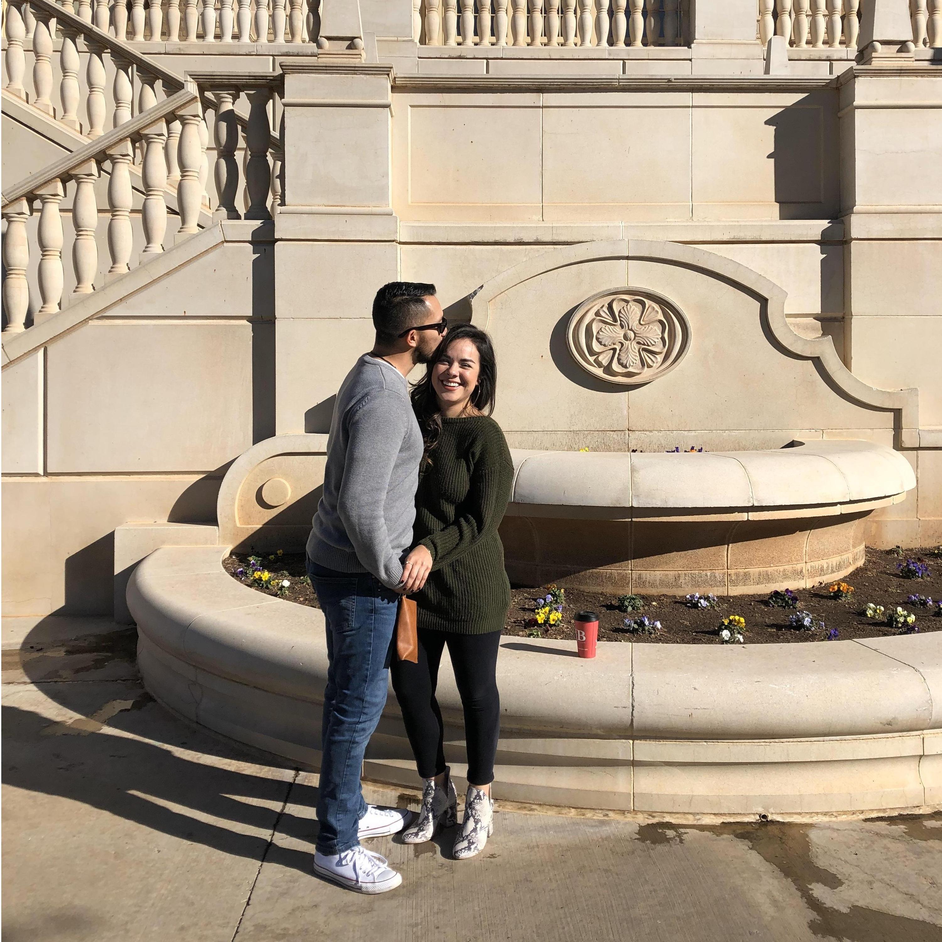 Showing him around the Texas Tech campus. Wreck 'em!