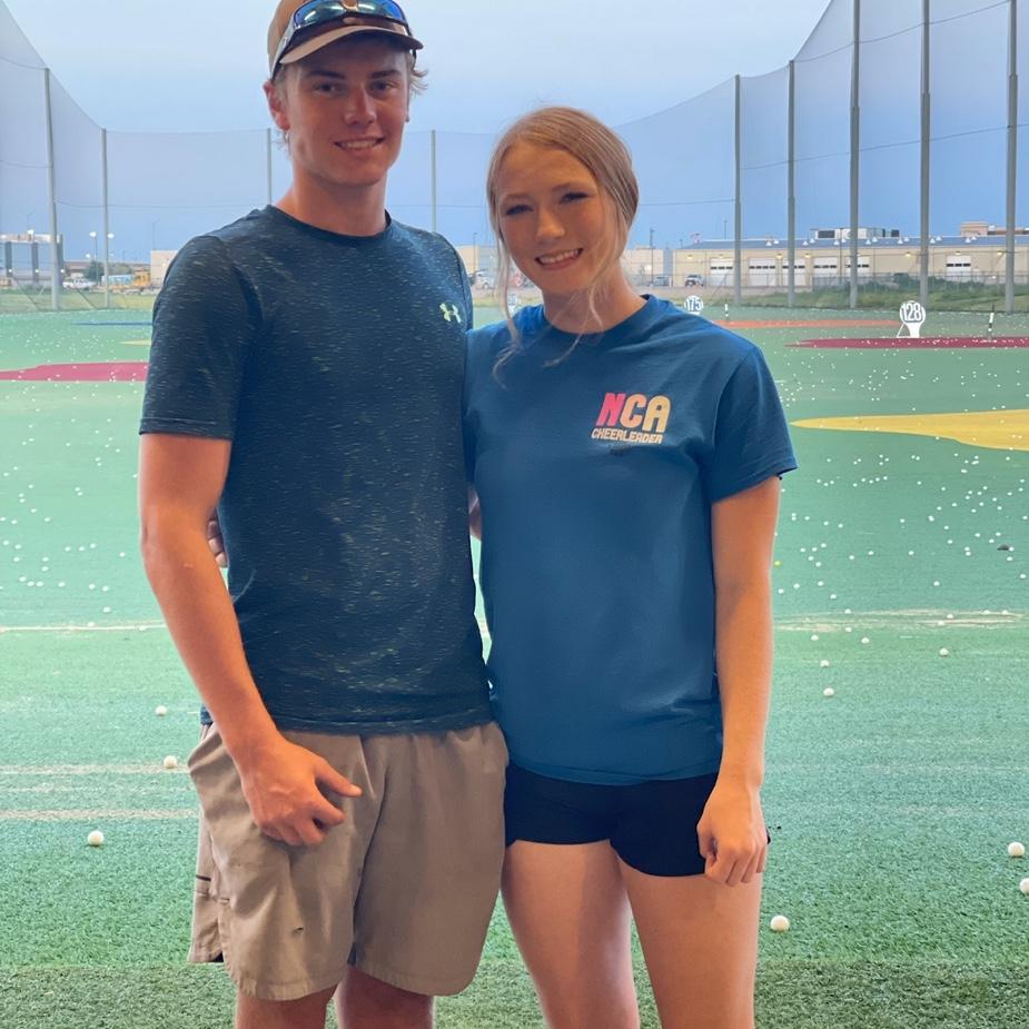 Top Golf sophomore year... my bad golf skills didn't scare him off