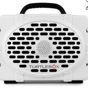 Turtlebox Original Gen 3: Portable Outdoor Bluetooth Speaker – Ultra-Loud (120dB), Waterproof (IP67), Rugged, Impact-Resistant, 3-Day Battery | Party Mode: Unlimited Pairing for Stereo Sound, White