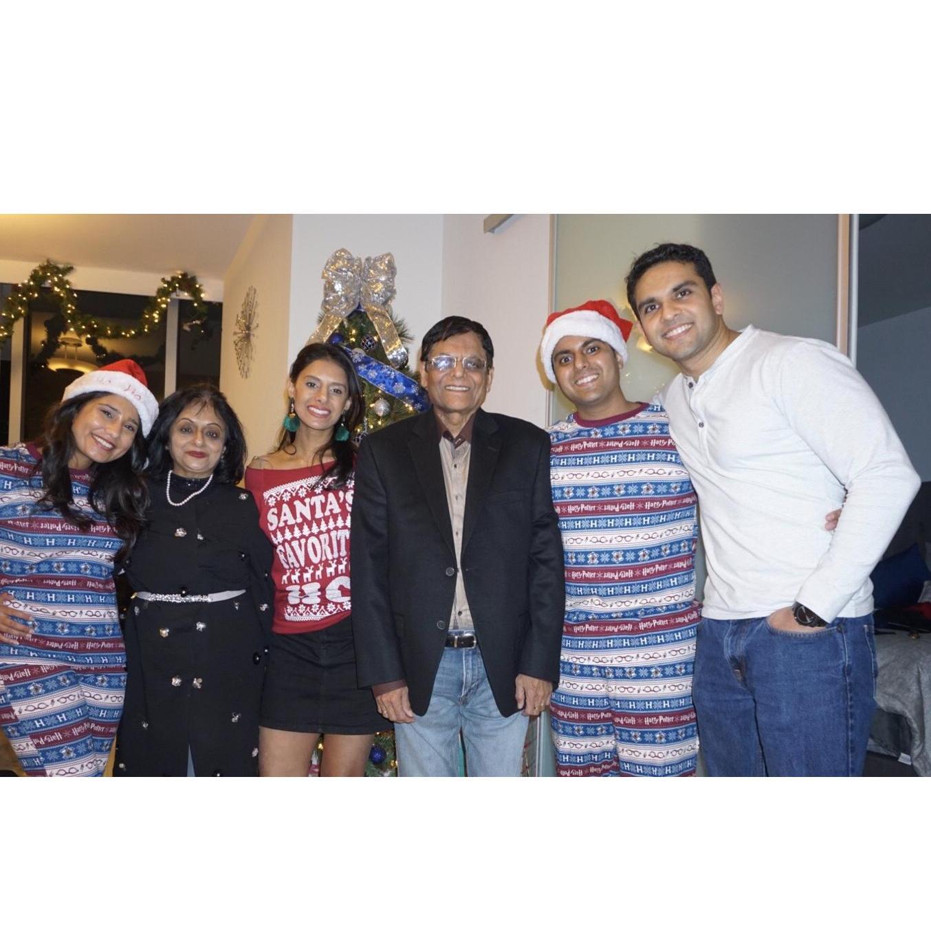 Our first Christmas together, and Ankur's first family Christmas experience.