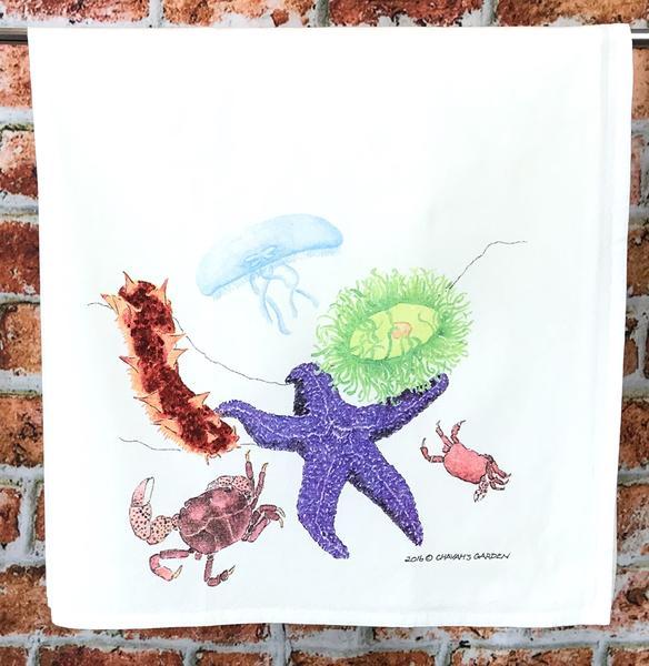 Sea Critters Tea Towel