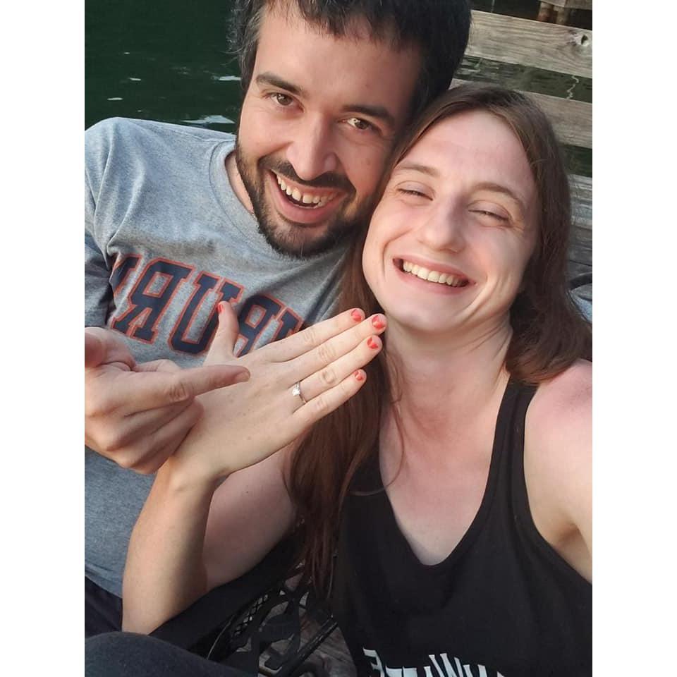 The day we got engaged while relaxing at Lake Martin.