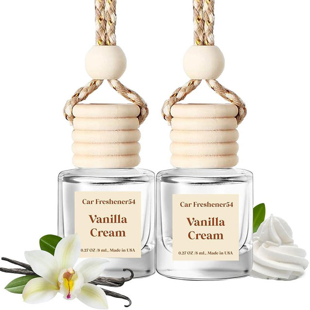 Burst Bird Car Air Freshener Hanging, Vanilla Cream Fragrance Oil Air Diffuser for Car, Long Lasting Car Air Fresheners, Made in USA (2 Pack)