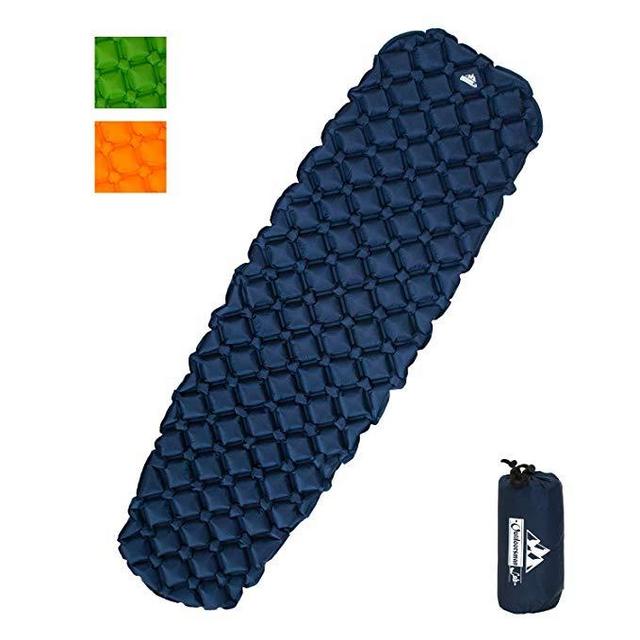 Outdoorsman Lab Camping Sleeping Pad | Ultralight Inflatable Camping Mat Pad for Backpacking & Hiking | Durable Insulated Sleeping Mat, Compact Carrying Bag and Repair Kit
