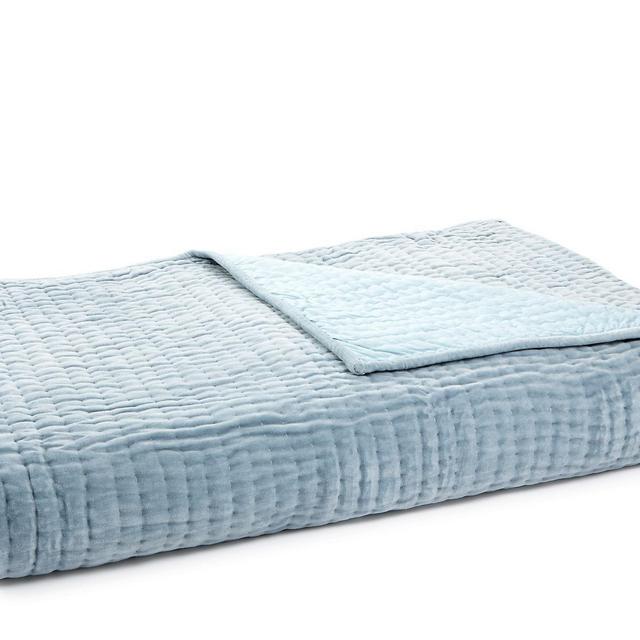 Light Blue Velvet Standard Sham