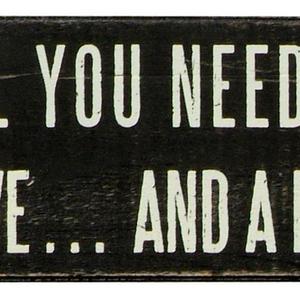 Primitives by Kathy 16347 Classic Box Sign, 5" x 2.50" x 1.75", All You Need… A Dog