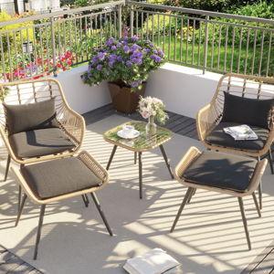 Bay Isle Home™ Hamner Rattan Seating Group & Reviews | Wayfair