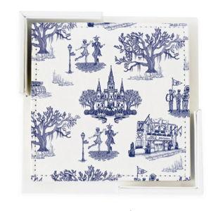 New Orleans Toile Coaster Set | Colorful Prints, Wallpaper, Pajamas, Home Decor, & More