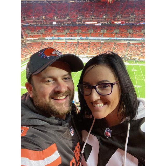 First Cleveland Browns game together.