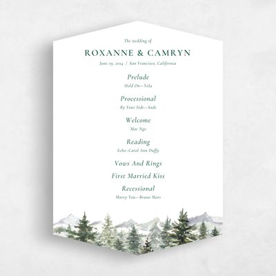 White Diamond Wedding Program - Kelton
