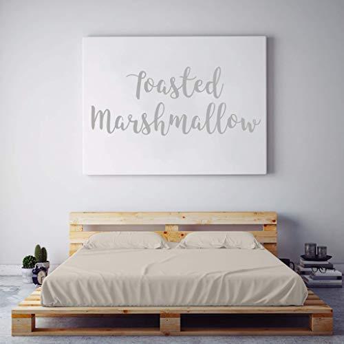 PeachSkinSheets Night Sweats: The Original Moisture Wicking, 1500tc Soft Queen Sheet Set Toasted Marshmallow